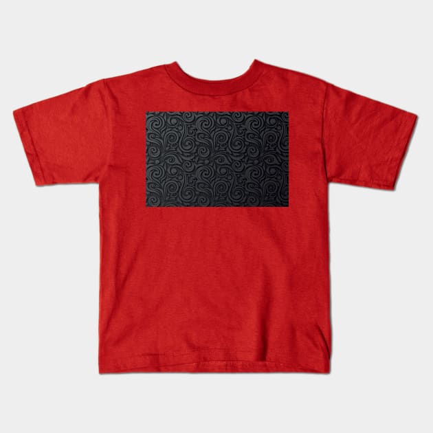 black Pattern Kids T-Shirt by salimax